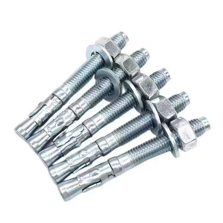 Manufacturer's Wholesale Galvanized Carbon Steel Head Expansion Wedge Anchor Bolts 3/4 Thread TiCN Coated 25 Lbs Capacity