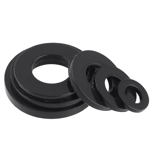 Factory Custom Made Black White Plastic Rubber Thin Flat Lock Round Washer Washers