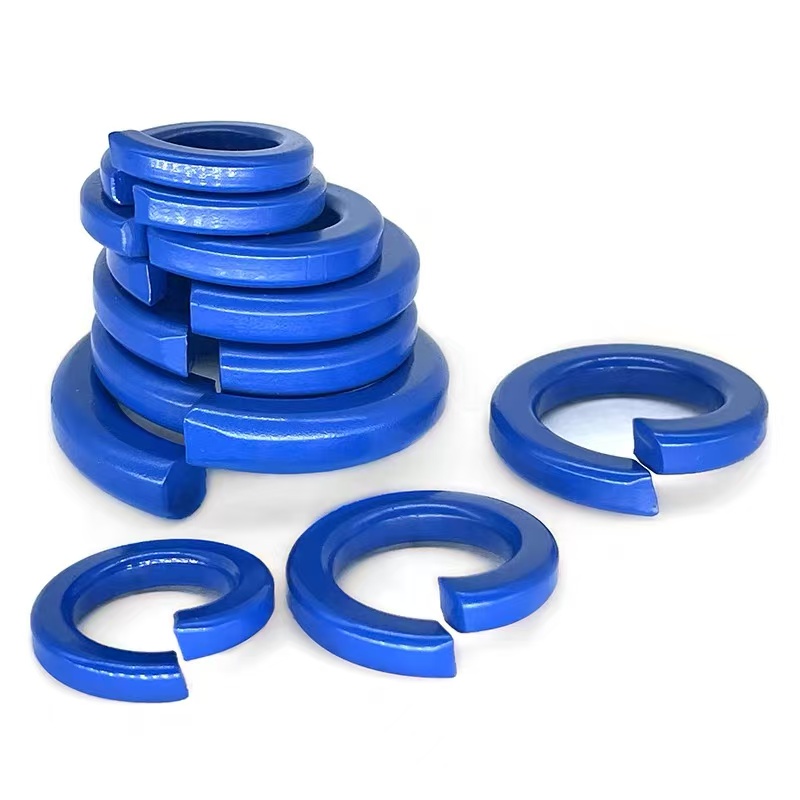 Split Lock Washer Carbon Steel PTFE Xylan Coated, QAC Certified, For Offshore Petrochemical Assembly