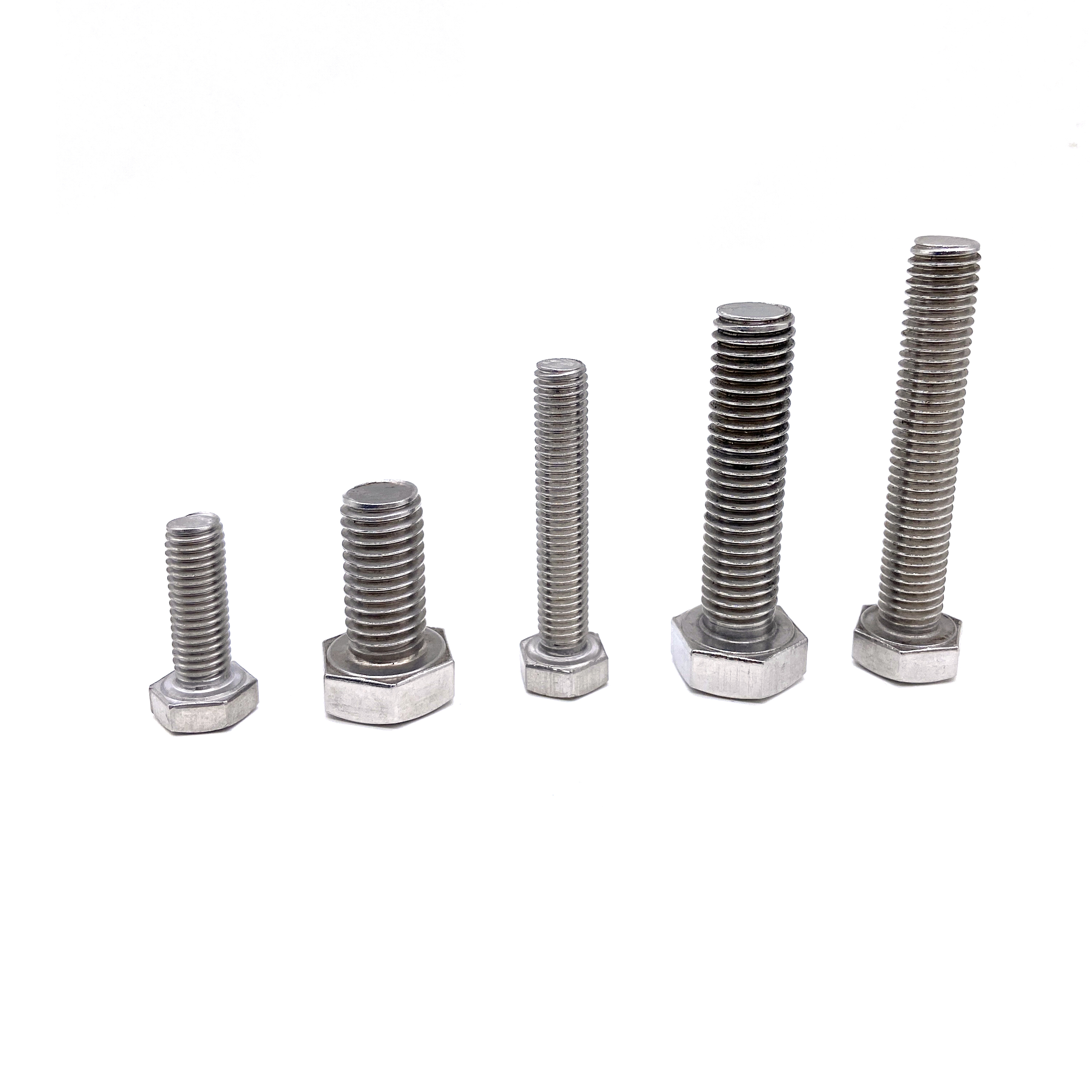 M3 M4 M5 M6 M8 304 Stainless Steel/Carbon Steel DIN933 Full Threaded Hex Screw Zinc Plated/Plain Finish Hexagon Allen Head Bolt