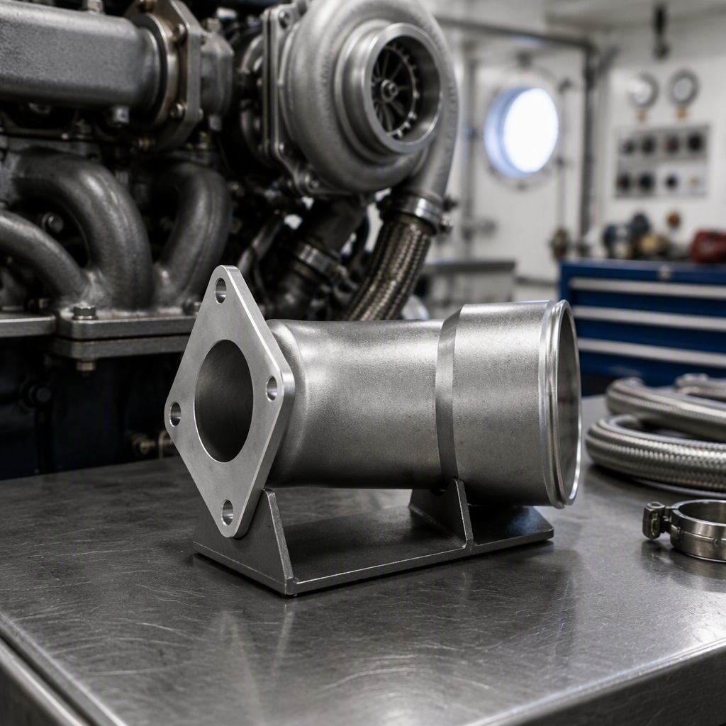 Custom SCS13 Stainless Steel Exhaust Elbow Investment Casting OEM Corrosion Resistant High Temperature Marine Industrial