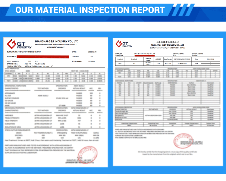 Fastener Inspection and Specification Detail