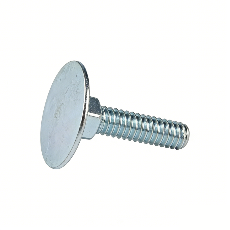 Extra Large Head Carriage Bolts Long Neck Carriage/Elevator Carbon Steel Big Round Flat Head Bolt