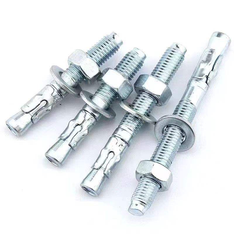 Manufacturer's Wholesale Galvanized Carbon Steel Head Expansion Wedge Anchor Bolts 3/4 Thread TiCN Coated 25 Lbs Capacity