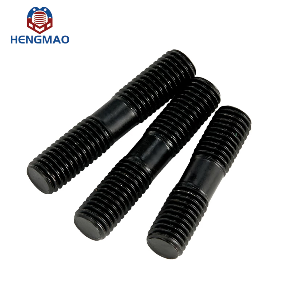 High Quality Blue Zinc Plated Black Steel Double Threaded End Stud Bolts With Nuts and Washers