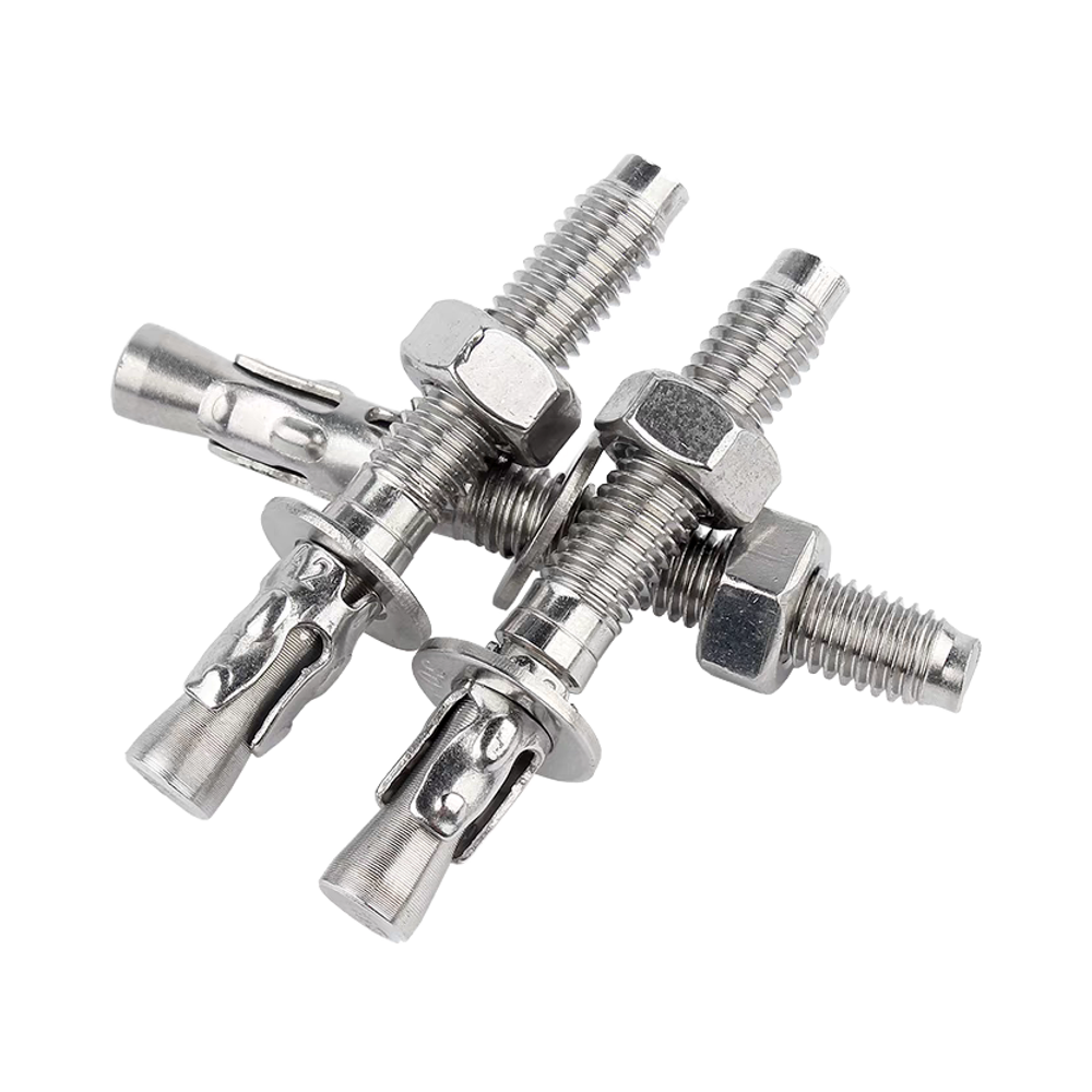 OEM Custom High Quality Stainless Steel M4-M20 Diameter 304 316 Concrete Bolt Expansion Wedge Anchor Bolts