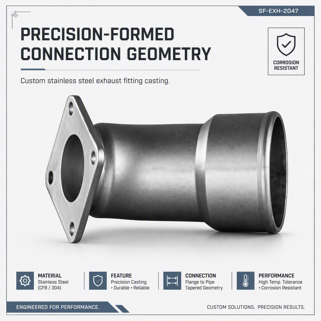 Custom SCS13 Stainless Steel Exhaust Elbow Investment Casting OEM Corrosion Resistant High Temperature Marine Industrial