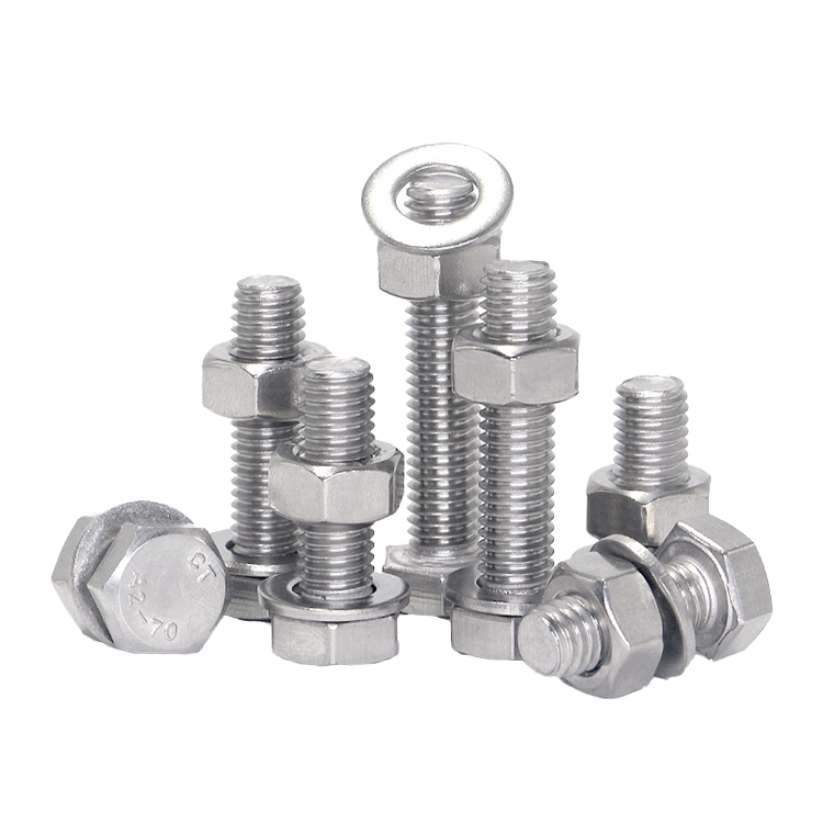 Hex Bolt China Wholesale Hexagon Bolts Din933 &amp; Din934 Hex Nut M10 M9 M12 M14 Hexagon Bolt Screw Stainless Steel Washer