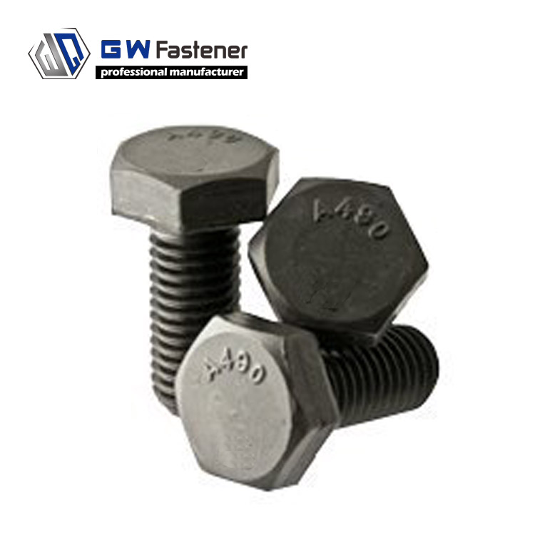 ASTM A490 Heavy Hex Structural Bolts Grade Class 12 Steel Black/Plain/HDG Finish ASME B18.2.6 Standard