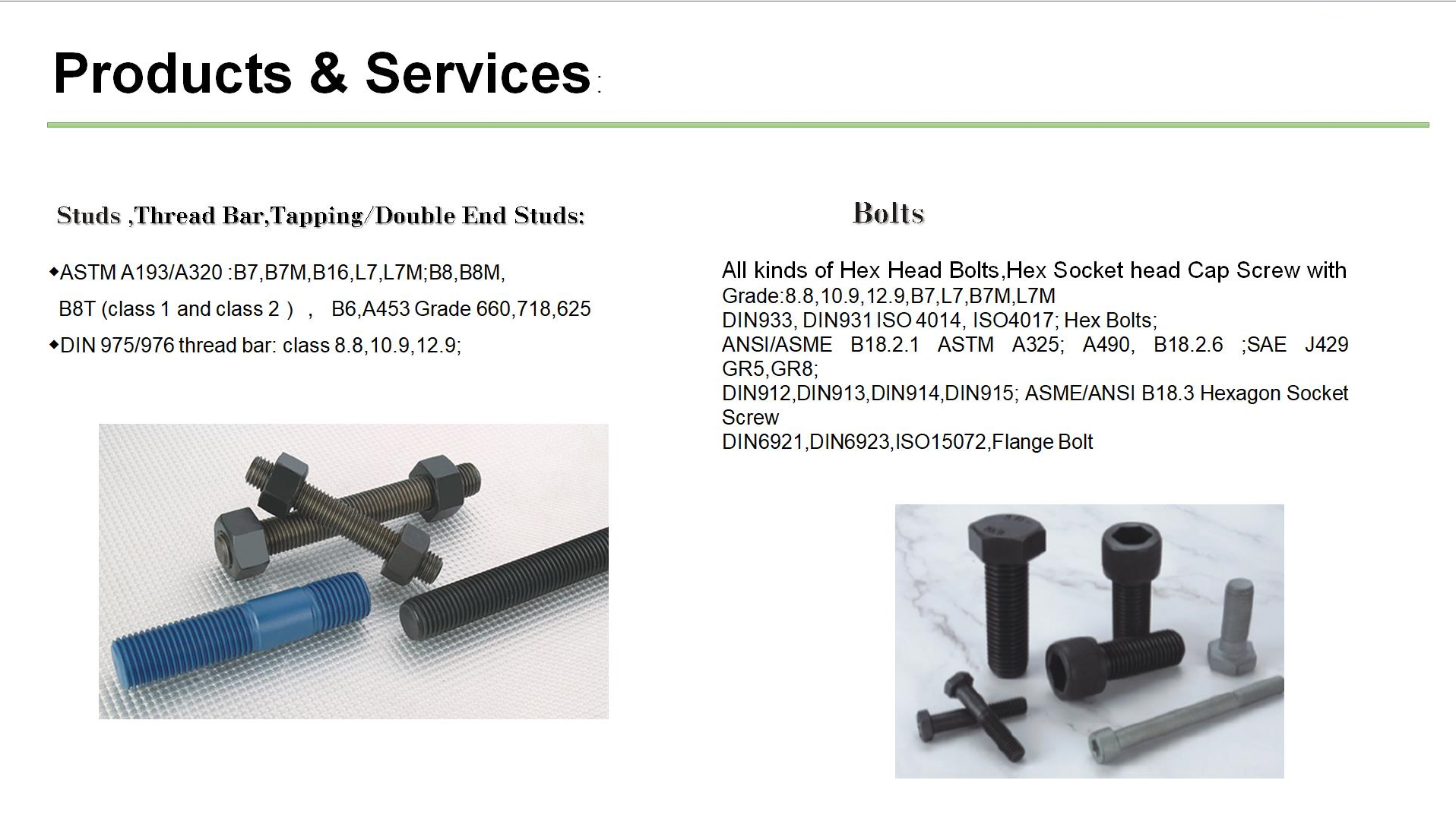 Zinc Plated Grade 8.8 Alloy Steel Hex Head Bolts Fasteners High Strength for General Industry Construction