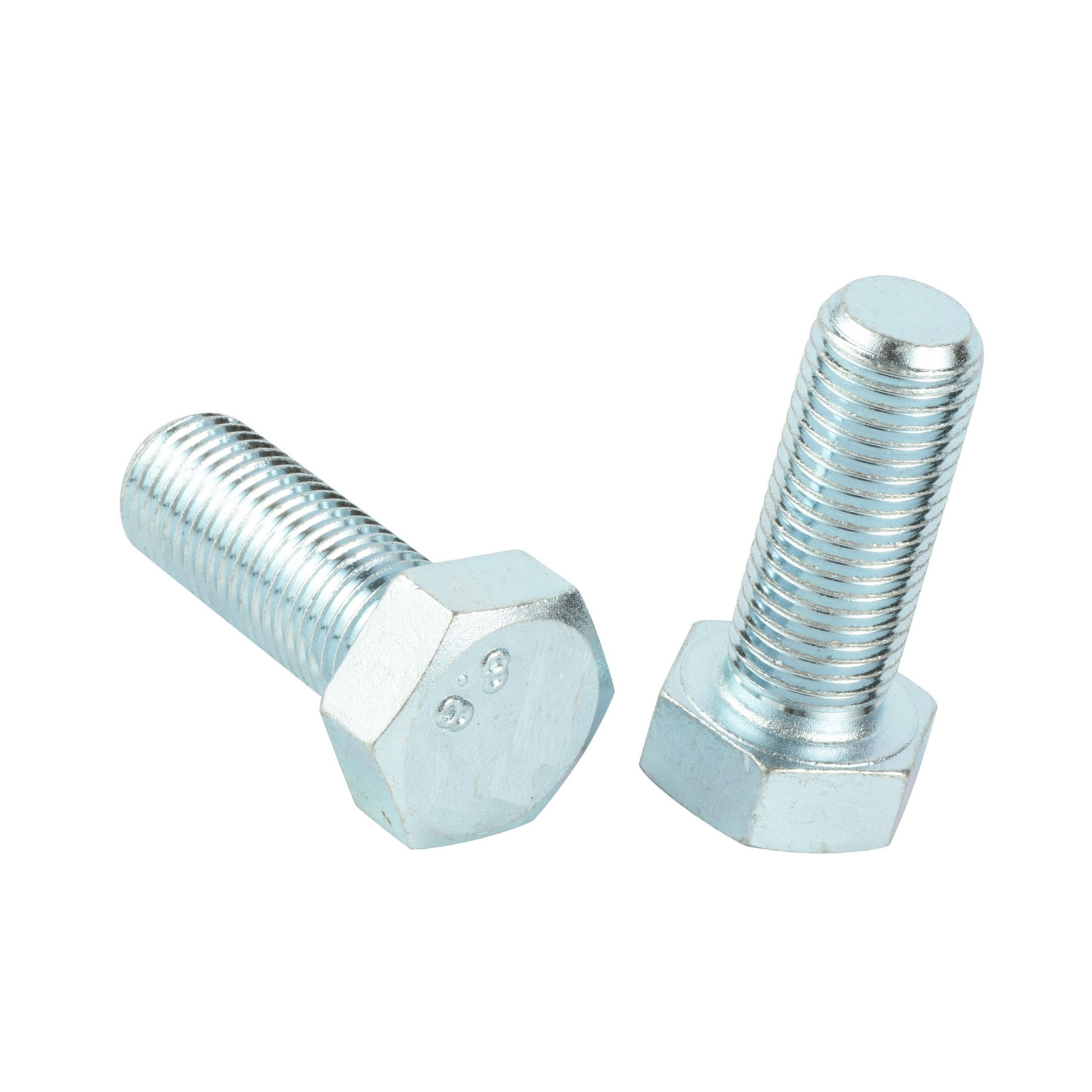 Zinc Plated Grade 8.8 Alloy Steel Hex Head Bolts Fasteners High Strength for General Industry Construction
