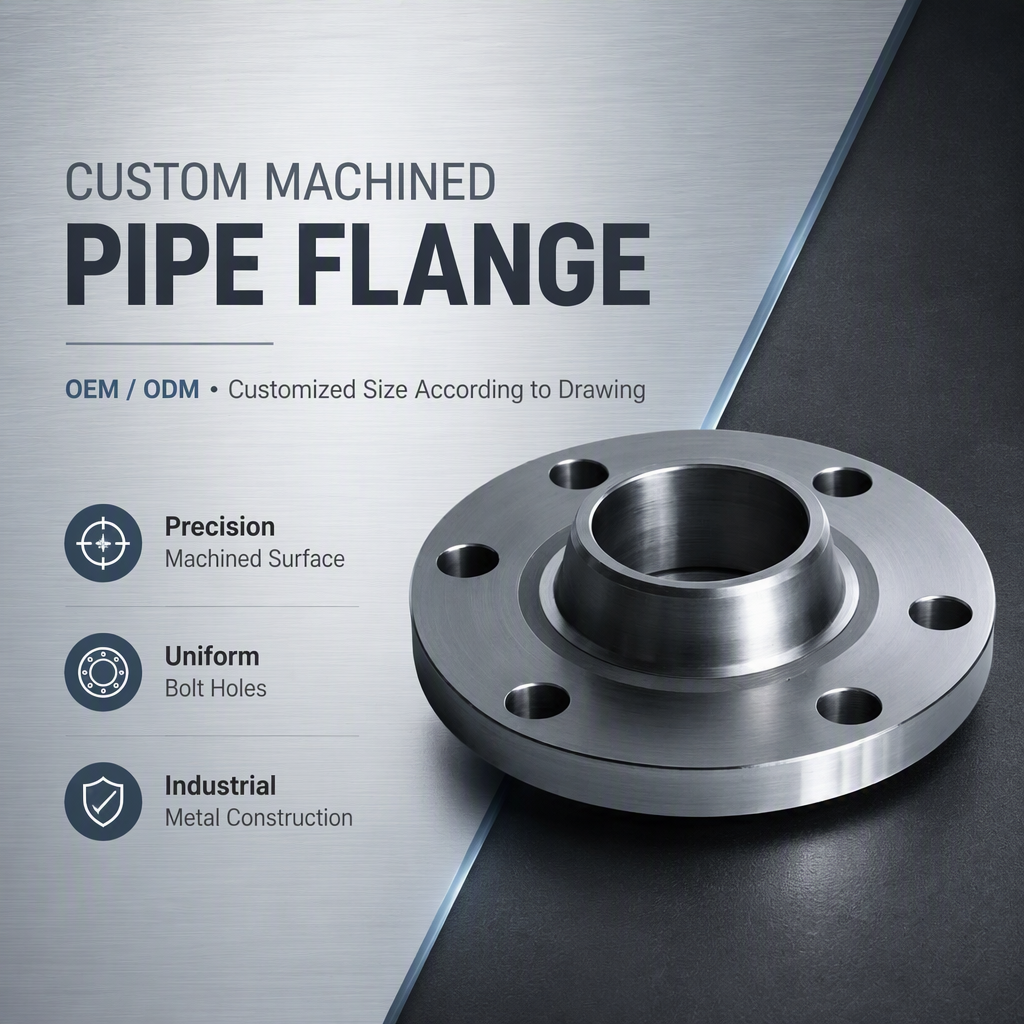 Custom Machined Metal Pipe Flange OEM ODM Raised Face Weld Neck Slip on Blind Flange for Industrial Bulk Wholesale