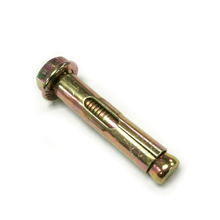 Heavy Duty Hex Flange Nut Sleeve Anchor Bolt Carbon Steel Yellow Zinc Plated Expansion Bolt for Concrete Construction