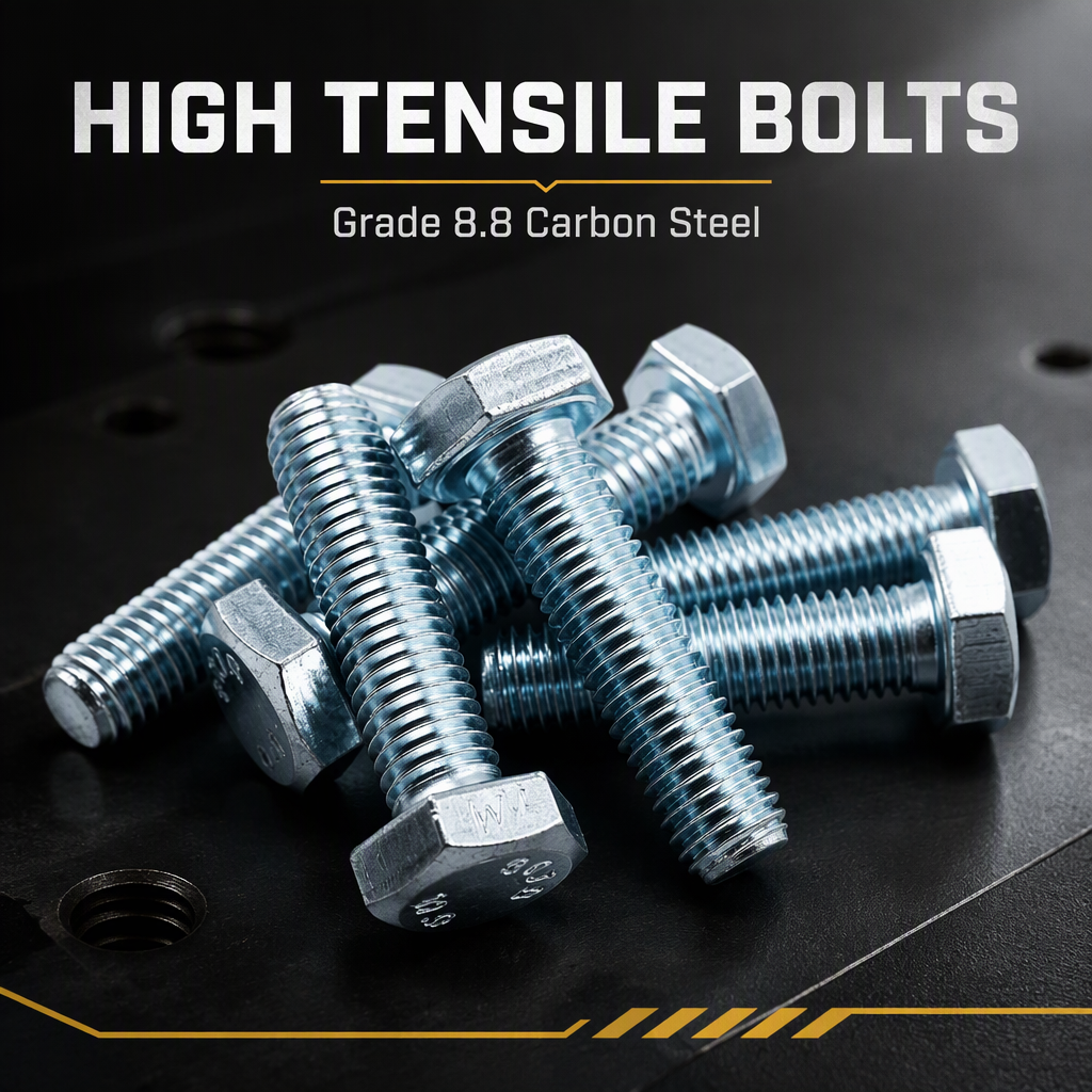 A325 Grade 8.8 Hex Bolt Nut DIN931/DIN933 Standard Carbon Steel Galvanized Surface Treatment High Tensile Bolts
