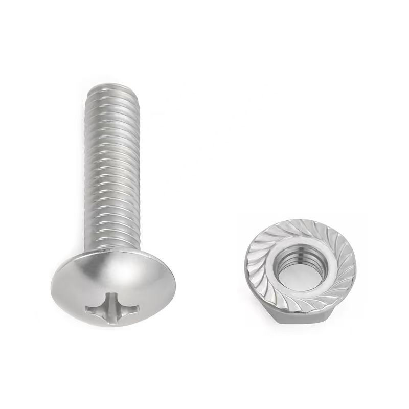 Din603 Carbon Steel Coach Bolt and Nuts Carriage Bolts Zinc Finish Truss Round Head Square Neck M6 Thread CLASS 4 to Standard
