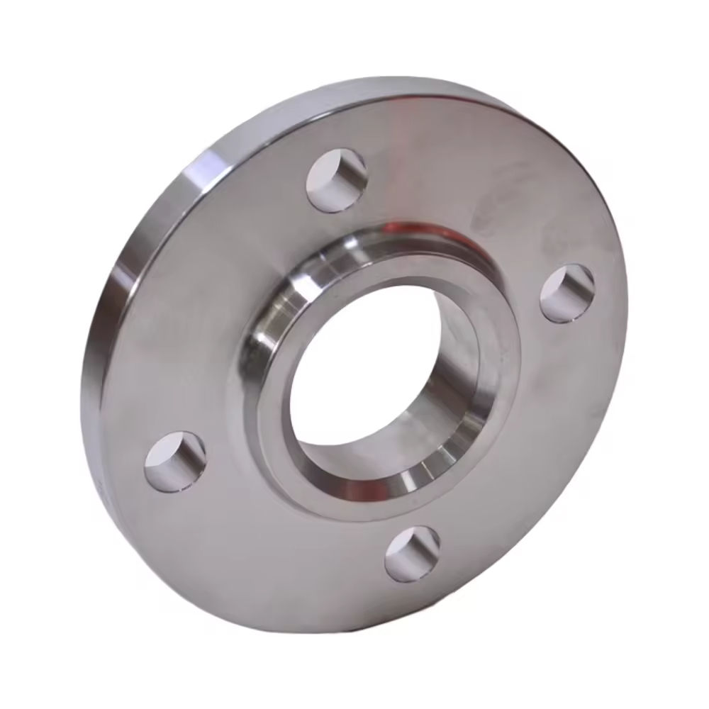 Precision Drilled 4-Hole 1/2" Bolt Diameter Polished Surface Rust Resistant Steel Flange For HVAC System Industrial Piping