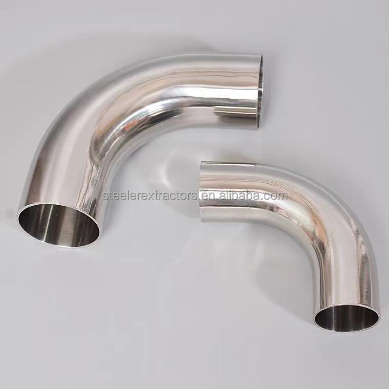 SS304 316L Seamless Tubing Sanitary Long Radius Elbow 90 Degree