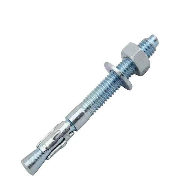 Manufacturer's Wholesale Galvanized Carbon Steel Head Expansion Wedge Anchor Bolts 3/4 Thread TiCN Coated 25 Lbs Capacity