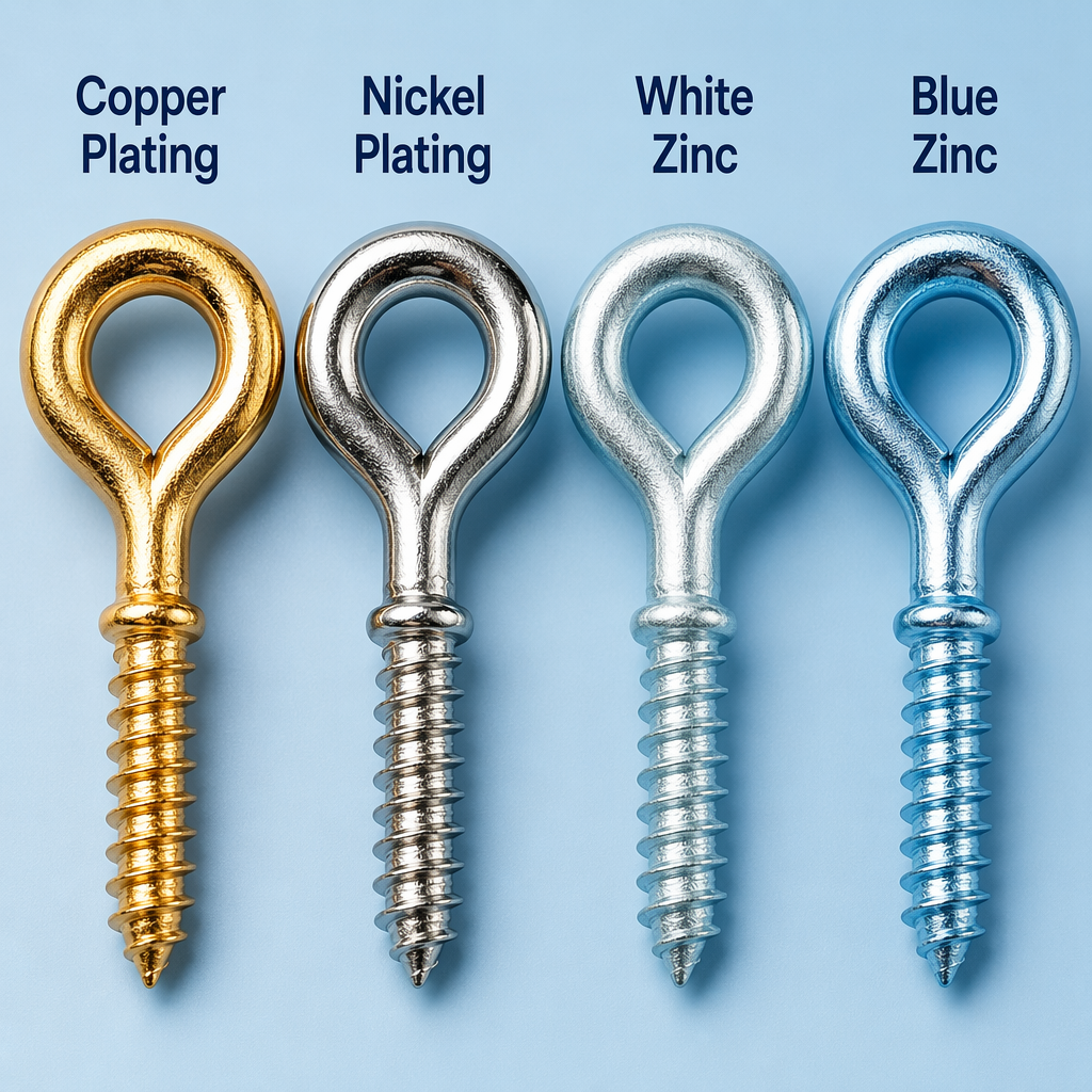Carbon Steel Nickel-plated Head Grade 4.8 Eye Bolts Hand-Tightened Self-Tapping Screws Closed-End Hook Accessories Eye Rings