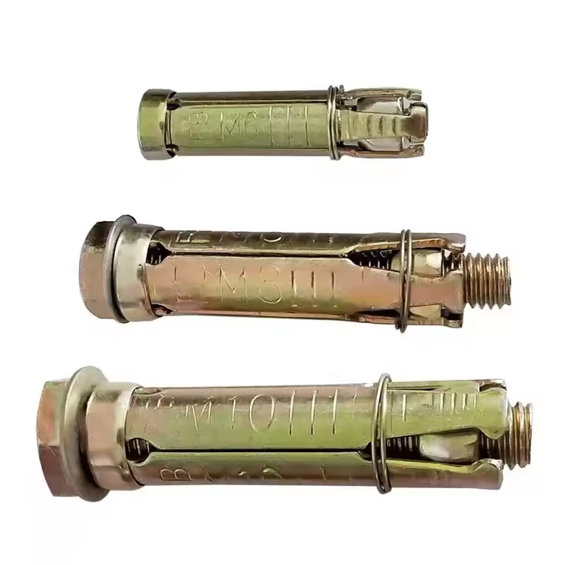 Hex Bolt Sleeve Anchors With Washer 4Pcs Fix Anchor Carbon Steel Zinc Plated Rawl Anchor Bolts