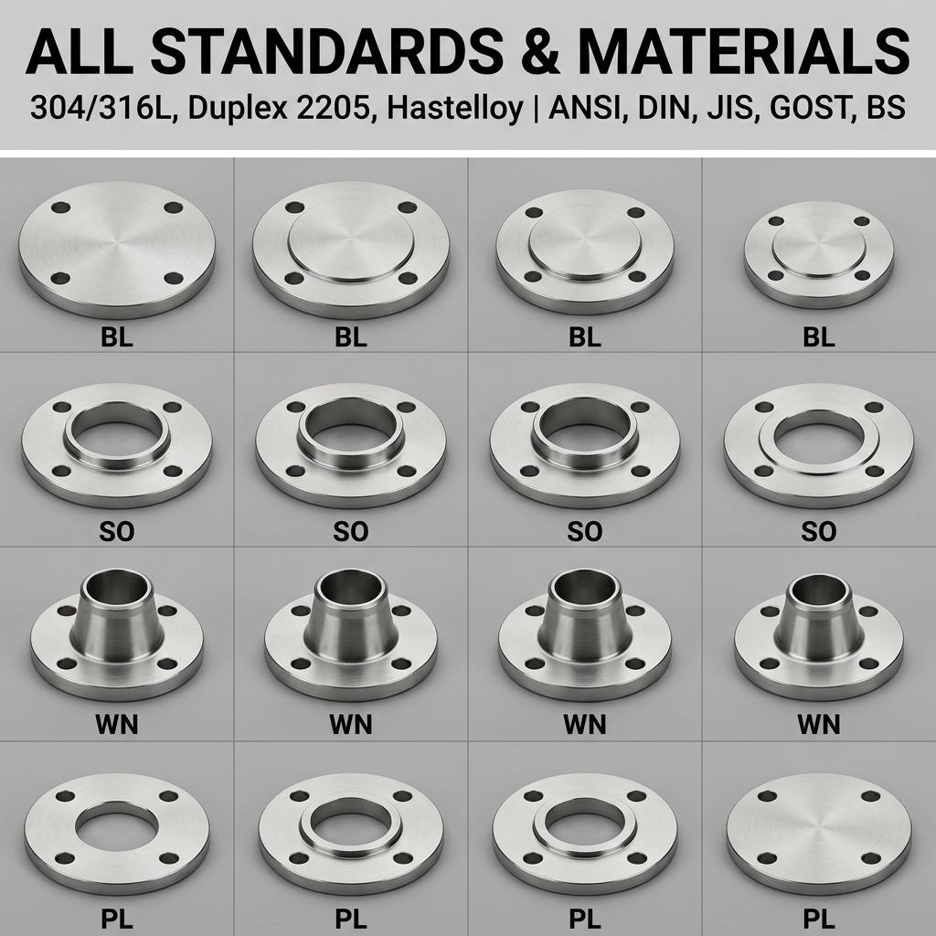 Custom Threaded Socket Weld Lap Joint Plate SS304 Flange ASME Standard CNC Machined Model C-0603 for Pipe Connection V-Band