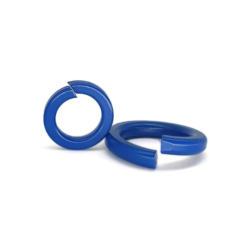 Split Lock Washer Carbon Steel PTFE Xylan Coated, QAC Certified, For Offshore Petrochemical Assembly