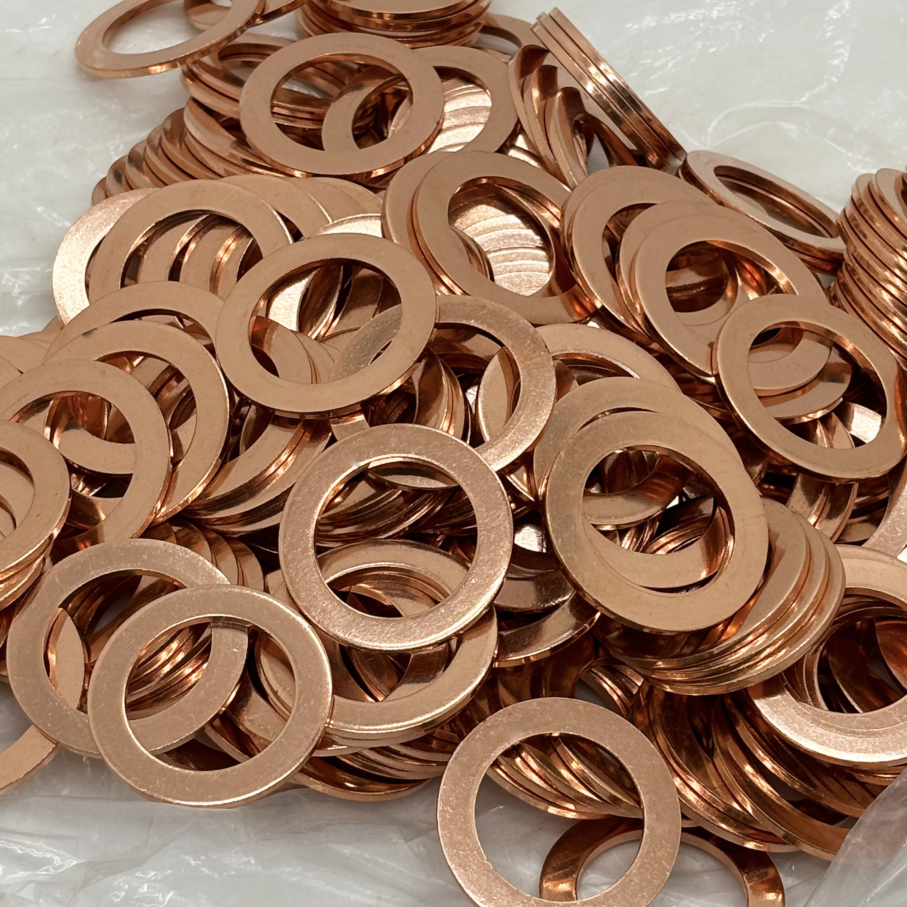 Industrial High Quality Copper Flat Washers, Seals, Nozzle Bracket Washers, Polytetrafluoroethylene, Metal Steel,