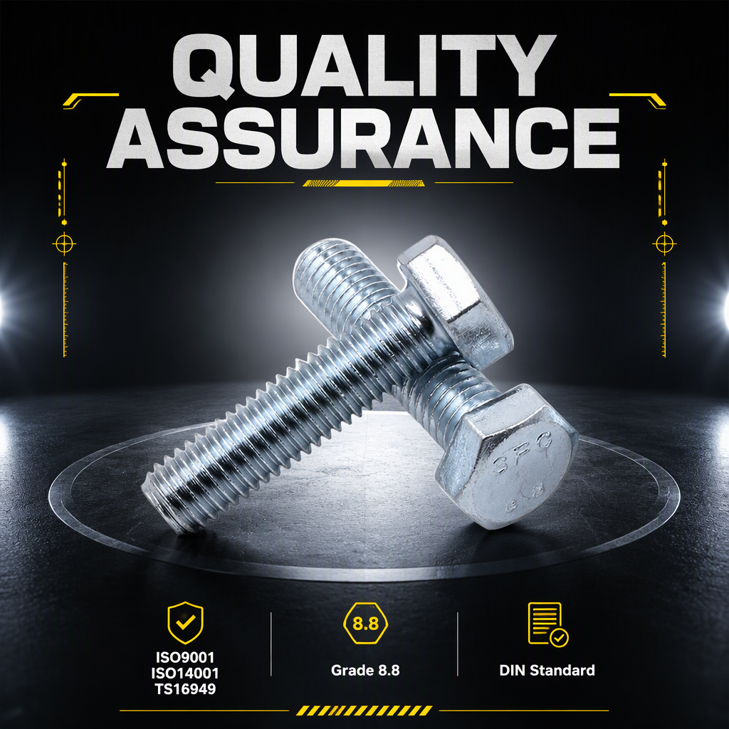 A325 Grade 8.8 Hex Bolt Nut DIN931/DIN933 Standard Carbon Steel Galvanized Surface Treatment High Tensile Bolts