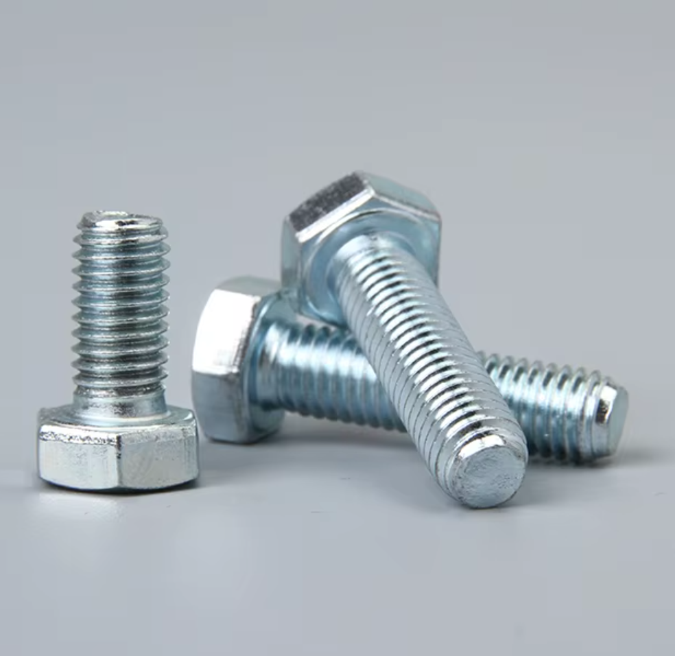 Zinc Plated Grade 8.8 Alloy Steel Hex Head Bolts Fasteners High Strength for General Industry Construction