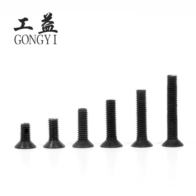 Black Nylon Phillips Countersunk Screw M2.5 M3 M4 M5 Flat Head CSK Industrial Panel Plastic Fastener PA66 GF30 UL94