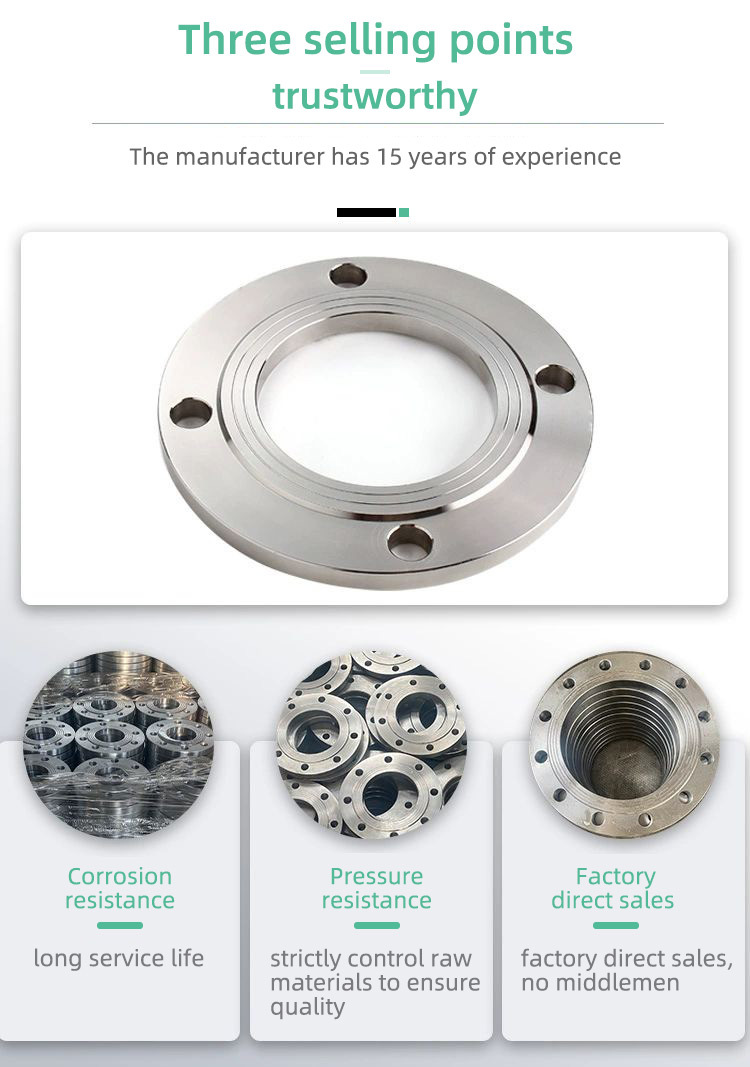 DIN ANSI 150LB PN16 Pipe Stainless Steel 304 316 316L Forged Plate Carbon Steel Flanges