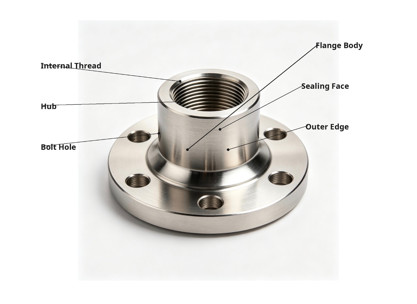 Stainless Steel Threaded Flange Casting Gravity Die Casting SS304 SS316 CF8 CF8M Screwed Flange for Pipeline