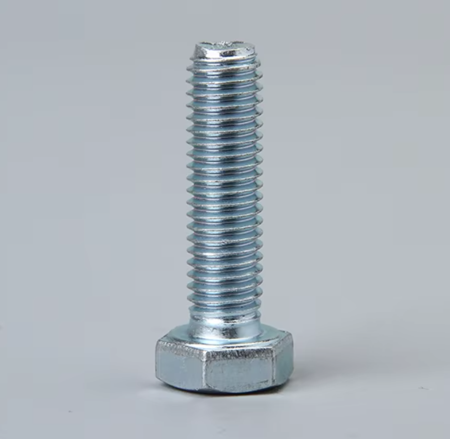 Zinc Plated Grade 8.8 Alloy Steel Hex Head Bolts Fasteners High Strength for General Industry Construction