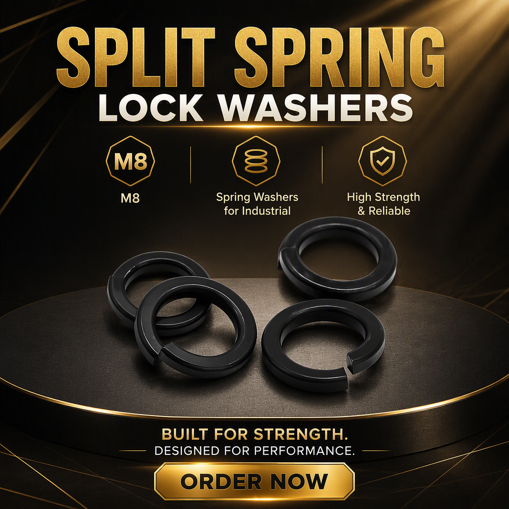 Stainless Steel Zinc Plated Plain Finish Thick Split Spring Lock Washers Elastic M2-M24 Sizes