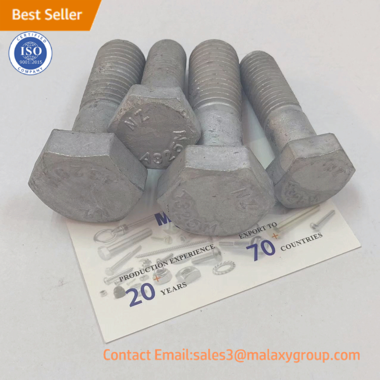 MALAXY Fastener Factory Hot Dip Galvanized ASTM A325 A325M/ A490 A490M Heavy Hex Structural Bolt