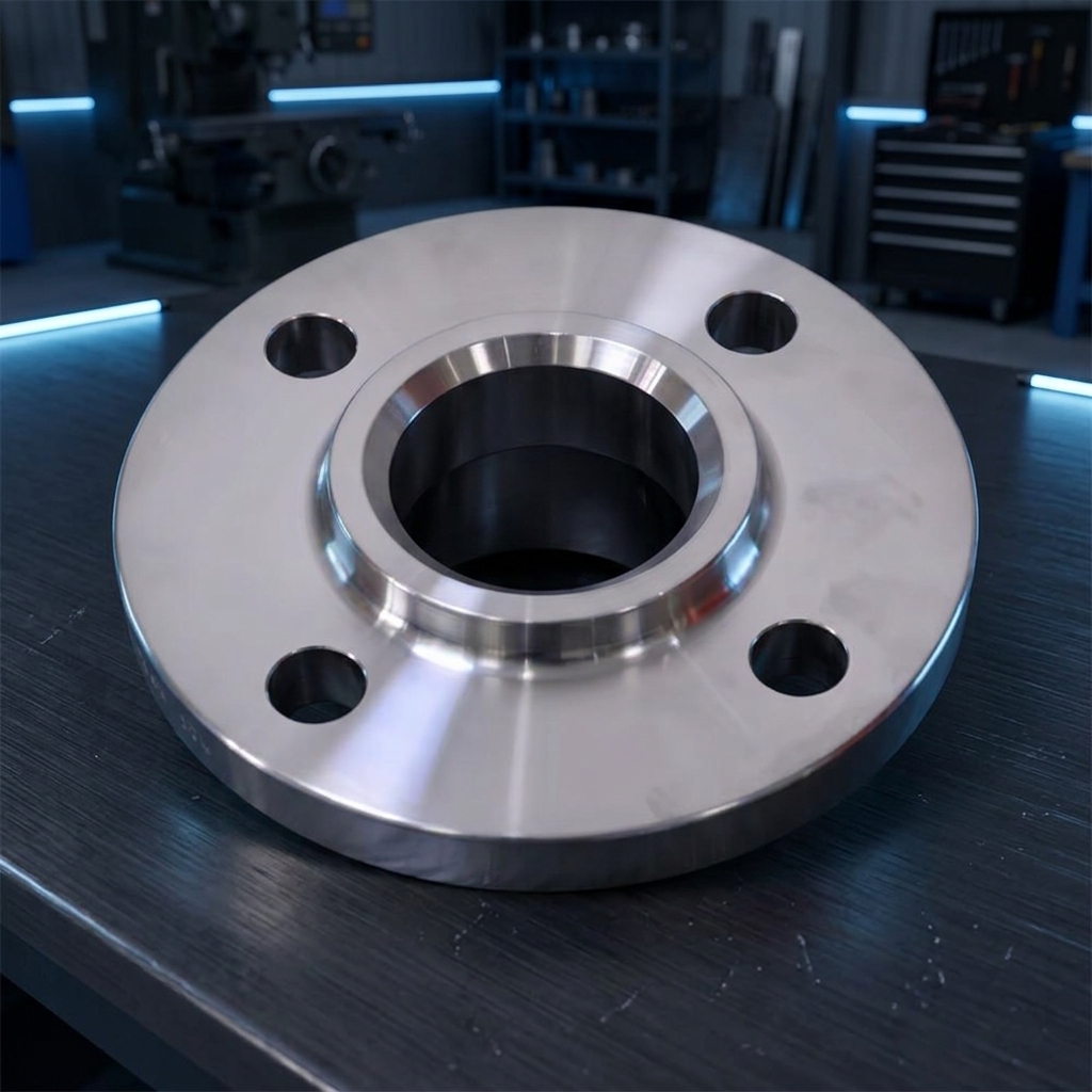 Precision Drilled 4-Hole 1/2" Bolt Diameter Polished Surface Rust Resistant Steel Flange For HVAC System Industrial Piping