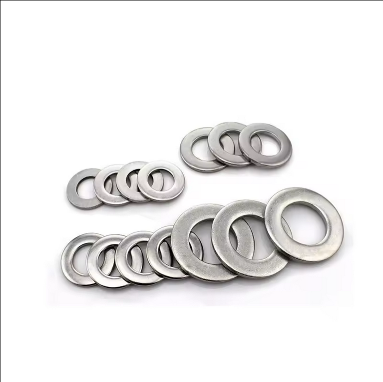 Customized Carbon Steel Flat Washer Stainless Steel 304/316 for Screw Bolt M3 M8 Threads Zinc Finish Plain Surface Treatment