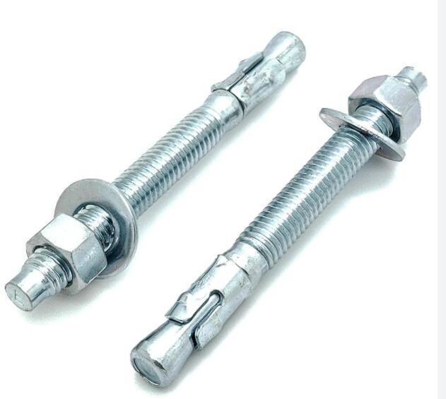 Manufacturer's Wholesale Galvanized Carbon Steel Head Expansion Wedge Anchor Bolts 3/4 Thread TiCN Coated 25 Lbs Capacity