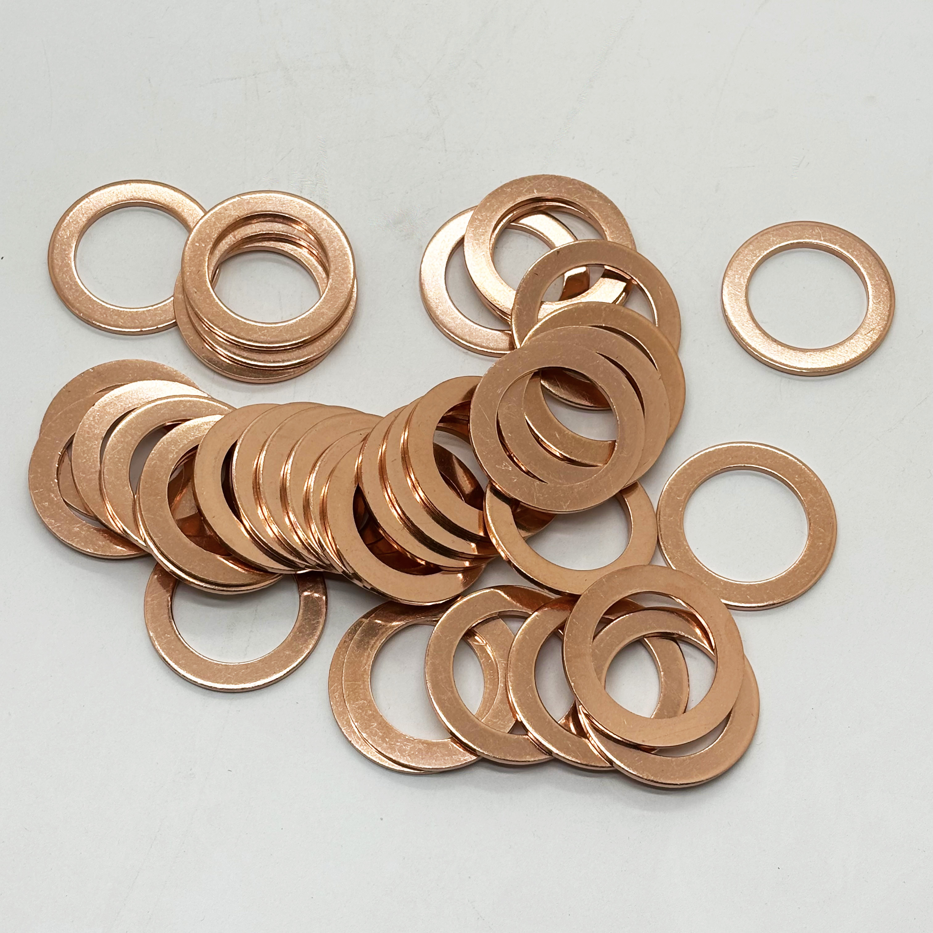 Industrial High Quality Copper Flat Washers, Seals, Nozzle Bracket Washers, Polytetrafluoroethylene, Metal Steel,