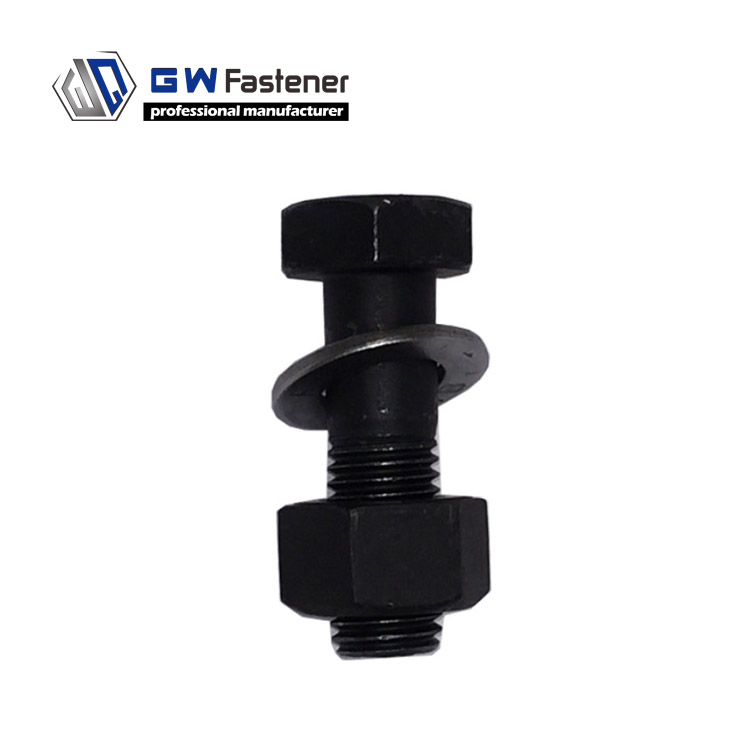 ASTM A490 Heavy Hex Structural Bolts Grade Class 12 Steel Black/Plain/HDG Finish ASME B18.2.6 Standard