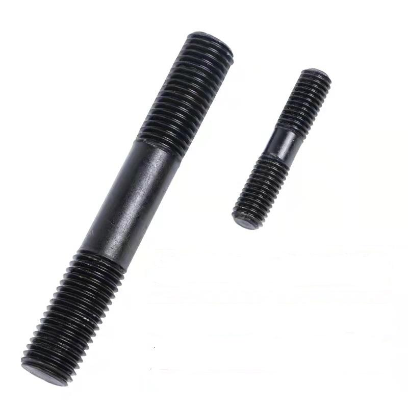 High Quality Metric Right Hand Thread M20 M8 M5 M24 M30 M36 Carbon Steel Stud Bolts Black Zinc Plated For Oil Gas