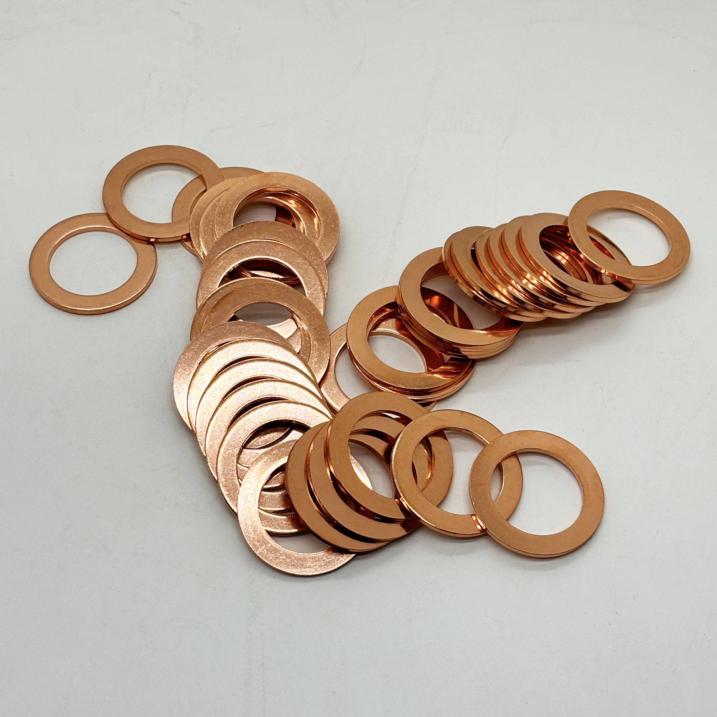 Industrial High Quality Copper Flat Washers, Seals, Nozzle Bracket Washers, Polytetrafluoroethylene, Metal Steel,
