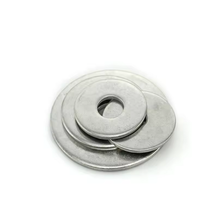 Customized Carbon Steel Flat Washer Stainless Steel 304/316 for Screw Bolt M3 M8 Threads Zinc Finish Plain Surface Treatment